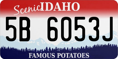 ID license plate 5B6053J