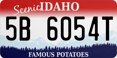 ID license plate 5B6054T