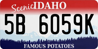 ID license plate 5B6059K