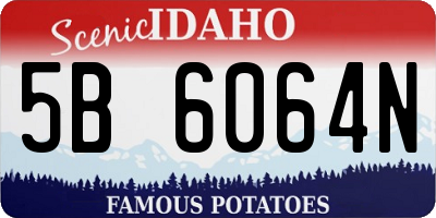 ID license plate 5B6064N