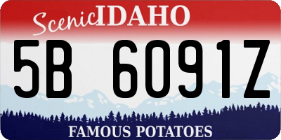 ID license plate 5B6091Z