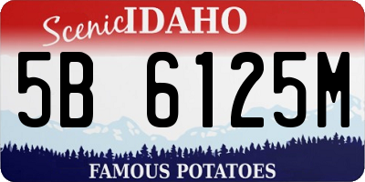 ID license plate 5B6125M