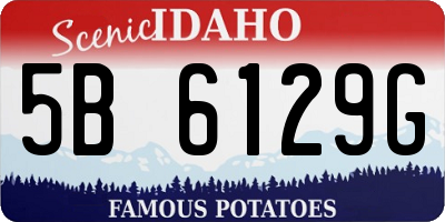 ID license plate 5B6129G
