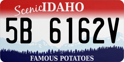 ID license plate 5B6162V