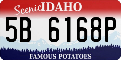 ID license plate 5B6168P