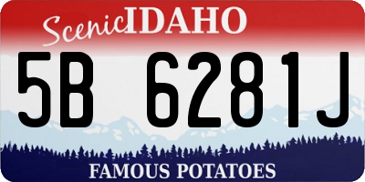 ID license plate 5B6281J