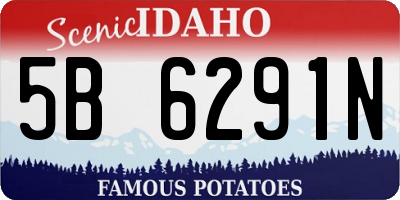 ID license plate 5B6291N