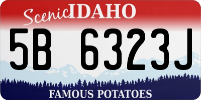 ID license plate 5B6323J