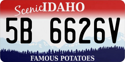 ID license plate 5B6626V