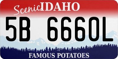 ID license plate 5B6660L