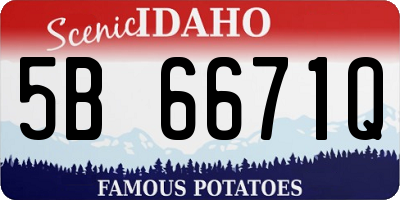 ID license plate 5B6671Q