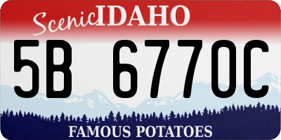 ID license plate 5B6770C