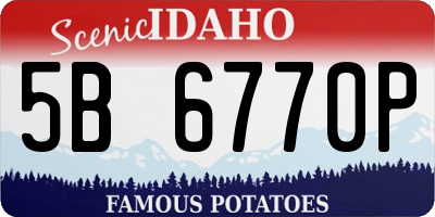 ID license plate 5B6770P