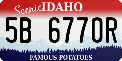 ID license plate 5B6770R