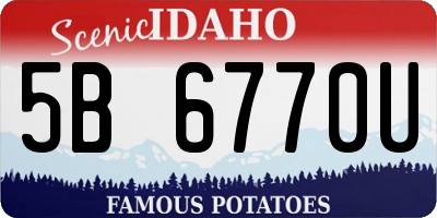 ID license plate 5B6770U