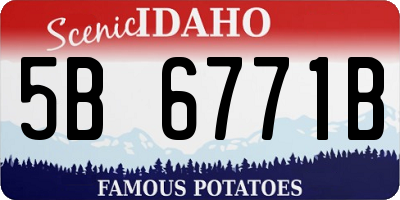 ID license plate 5B6771B