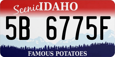 ID license plate 5B6775F