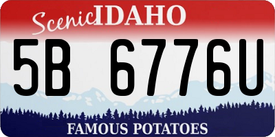 ID license plate 5B6776U
