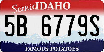 ID license plate 5B6779S