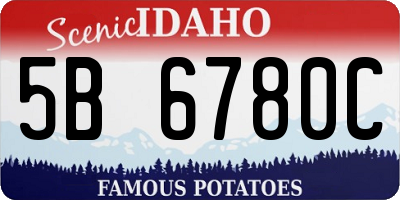 ID license plate 5B6780C