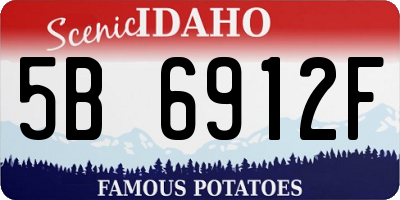 ID license plate 5B6912F