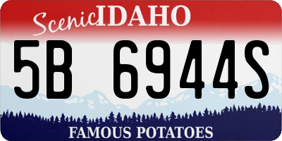 ID license plate 5B6944S
