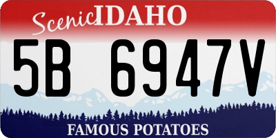 ID license plate 5B6947V