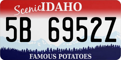 ID license plate 5B6952Z