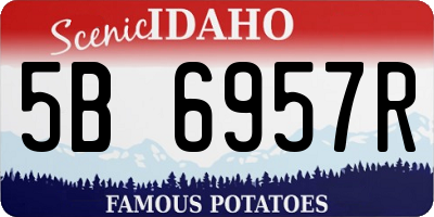 ID license plate 5B6957R
