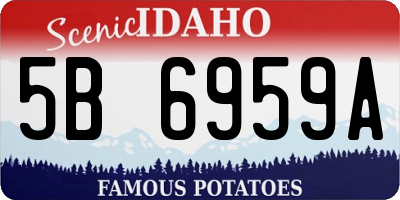 ID license plate 5B6959A