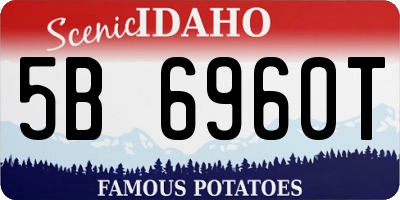 ID license plate 5B6960T