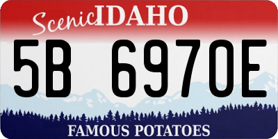 ID license plate 5B6970E
