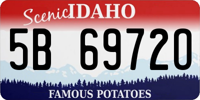 ID license plate 5B6972O