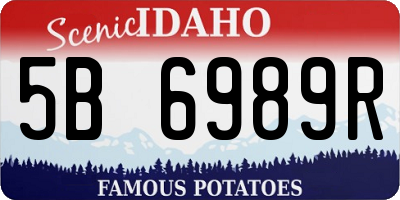 ID license plate 5B6989R