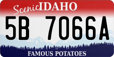 ID license plate 5B7066A