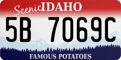 ID license plate 5B7069C