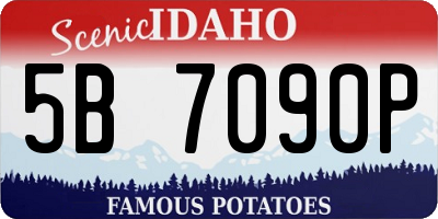 ID license plate 5B7090P
