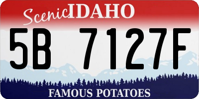 ID license plate 5B7127F