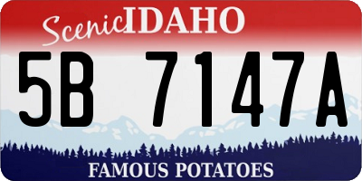 ID license plate 5B7147A