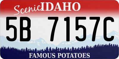 ID license plate 5B7157C