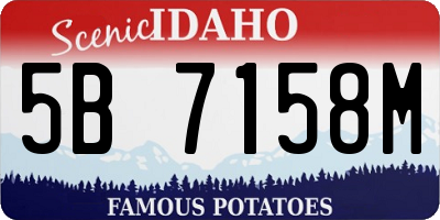 ID license plate 5B7158M