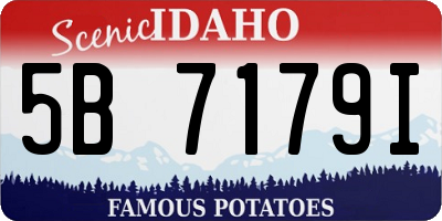 ID license plate 5B7179I