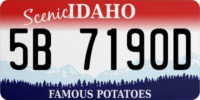 ID license plate 5B7190D