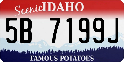 ID license plate 5B7199J