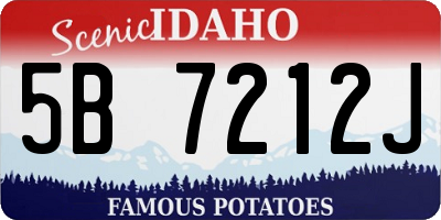 ID license plate 5B7212J
