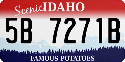 ID license plate 5B7271B