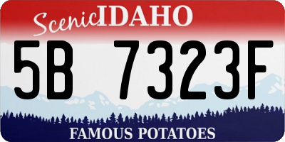 ID license plate 5B7323F