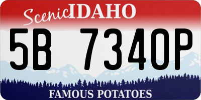 ID license plate 5B7340P