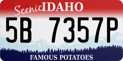 ID license plate 5B7357P