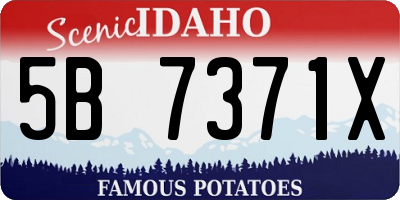 ID license plate 5B7371X